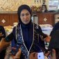 Ketua DPW Partai NasDem Jawa Timur, Lita Machfud Arifin, bersama Sekretaris DPW, Aminurokhman dan Ketua DPD Partai NasDem Kota Kediri, Adi Suwono