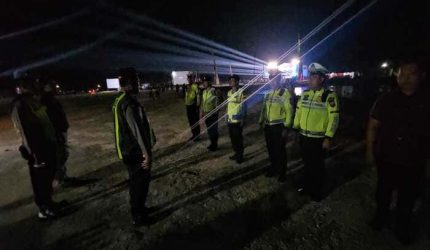 Kapolsek Tikung Pimpin Ketat Pengamanan Ababil Bersholawat di Jotosanur Lamongan