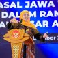 Gubernur Jawa Timur Khofifah Indar Parawansa menyampaikan sambutan dalam Forum Silaturahim bersama masyarakat Sulteng asal Jatim di Palu, Jumat (17/10) ( Foto Dok Ho/RadarBangsa.co.id)