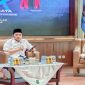 Bupati Pasuruan Rusdi Sutejo saat menyampaikan pandangan dalam Dialog Publik BEM Pasuruan Raya di Auditorium Mpu Sindok, Sabtu (18/10/2025). (Foto Dok Ho/RadarBangsa.co.id)