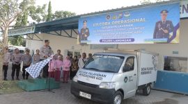 Kapolres Lamongan AKBP Agus Dwi Suryanto bersama jajaran saat uji coba operasional Sentra Pengolahan Pangan Gizi (SPPG) Yayasan Kemala Bhayangkari di Desa Mantup, Jumat (10/10). (Foto Dok Ho/RadarBangsa.co.id)