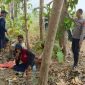 Polisi bersama warga saat melakukan pengecekan di area hutan jati, Kecamatan Tikung, Lamongan, Jumat (3/10/2025). (Dok Foto Ho/RadarBangsa.co.id)