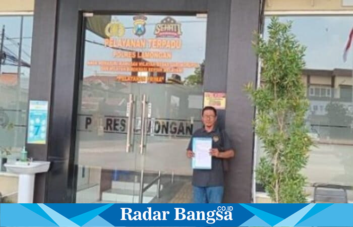 Syaiful Anam atau Bang Ipul resmi melaporkan RM ke Polres Lamongan terkait ancaman dan tekanan agar menghapus berita dugaan korupsi Chromebook (Dok Foto Pribadi)