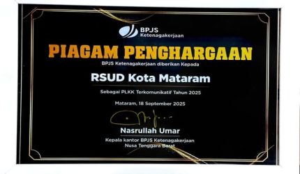 RSUD H Moh Ruslan Raih Penghargaan Pusat Layanan Kecelakaan Kerja