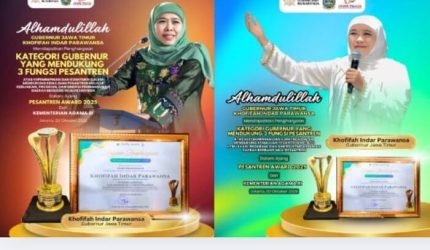 Sinergi Pesantren dan Pemerintah, Gubernur Khofifah Raih Penghargaan Nasional