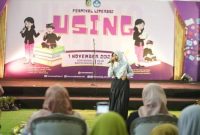 Pelajar SD dan SMP di Banyuwangi antusias mengikuti Festival Literasi Using 2025, ajang tahunan untuk melestarikan bahasa dan budaya Using. (Foto Dok Ho/RadarBangsa.co.id)
