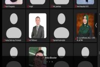 Foto tangkapan layar peserta webinar internasional, menampilkan narasumber Senator asal Jawa Timur, Dr. Lia Istifhama, M.E.I., dan moderator yang mengikuti sesi secara daring. (Foto Dok Istimewa)