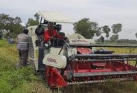 Dinas Pertanian Bangkalan menyalurkan combine harvester kepada kelompok tani di enam kecamatan, Tahun Anggaran 2025. Foto Dok Ho/RadarBangsa.co.id