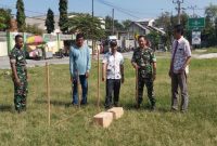 Peletakan batu pertama pembangunan Koperasi Merah Putih di Desa Kemlagigede, Lamongan. (Foto Dok Ho/RadarBangsa.co.id)