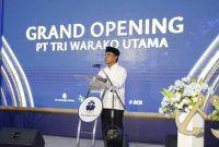 Bupati Bangkalan meresmikan kehadiran PT Tri Waroko Utama di Sembilangan. (Foto Dok Ho/RadarBangsa.co.id)