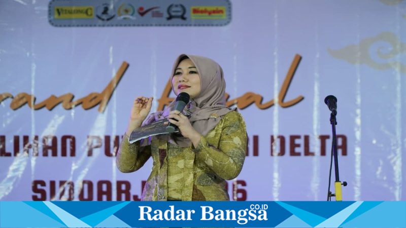 Anggota DPD RI Lia Istifhama saat menghadiri Grand Final Pemilihan Putra Putri Sidoarjo 2026, Minggu (25/1/2026). (Foto Dok Ho/Nul-RadarBangsa.co.id)