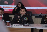 Polres Lamongan saat konferensi pers pengungkapan kasus pembunuhan ayah terhadap anak kandung di Mapolres Lamongan, Senin (26/1/2026). (Foto Dok Ho/Nul-RadarBangsa.co.id)