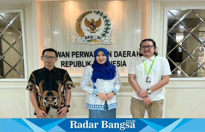 Anggota DPD RI Lia Istifhama menerima paparan Kantor Hukum CICERO terkait optimalisasi aset daerah di Kantor DPD RI, Jakarta, Selasa (tanggal menyesuaikan). (Foto Dok Ho/Nul-RadarBangsa.co.id)