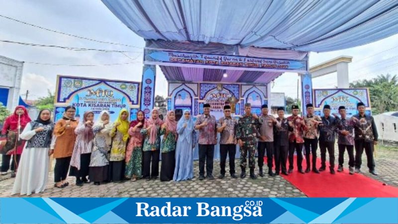 Kabag Hukum Setdakab Asahan Agus Pranoto membuka MTQ dan FSQ ke-57 Kecamatan Kota Kisaran Timur, Kamis (12/2/2026). (Foto Dok Ho/RadarBangsa.co.id)
