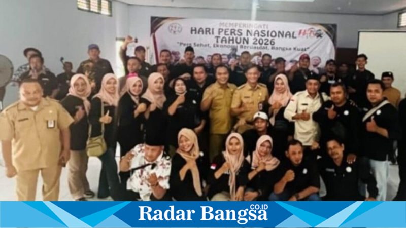 Insan pers bersama Forkopimda menghadiri Peringatan Hari Pers Nasional 2026 di Kabupaten Jombang, Senin (9/2/2026). (Foto Dok Ho/RadarBangsa.co.id)