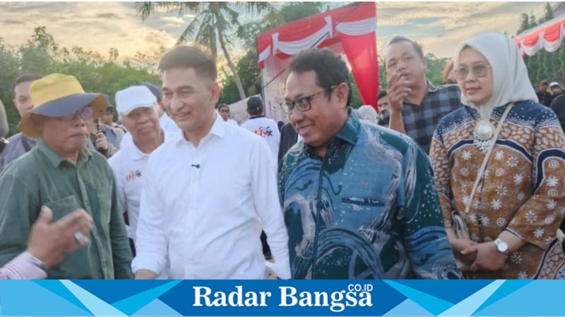 Peletakan batu pertama Museum Media Siber Indonesia saat HPN 2026 di Serang, Banten, Minggu (9/2/2026). (Foto Dok Ho/RadarBangsa.co.id)