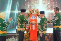 Bupati Pasuruan Rusdi Sutejo meresmikan Gerbang Kembar di Pendopo Pemkab Pasuruan, Kamis (12/2/2026). (Foto Dok Ho/RadarBangsa.co.id)