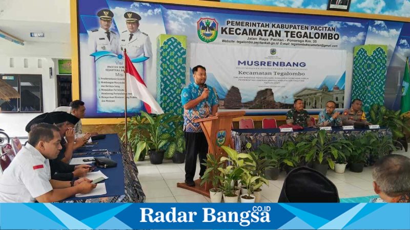 Musrenbang RKPD 2027 tingkat Kecamatan Tegalombo di Pendopo, Rabu (25/2/2026). (Foto Dok Ho/RadarBangsa.co.id)