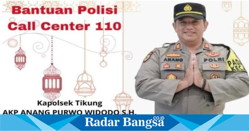 Kapolsek Tikung AKP Anang Purwo Widodo S.H. sampaikan himbauan kamtibmas Ramadhan 1447 H, Selasa (17/2/2026). (Foto Dok Ho/RadarBangsa.co.id)