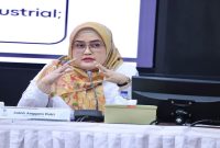 Direktur Jenderal PHI dan Jamsos Indah Anggoro Putri memaparkan strategi penguatan hubungan industrial 2026 di Jakarta, Rabu, 18 Februari 2026 (Foto Dok Ho/RadarBangsa.co.id).
