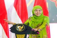 Gubernur Jatim Khofifah Indar Parawansa membuka Rakornas dan mengukuhkan pengurus APMNU di BPSDM Jatim, Surabaya, Jumat (6/2). (Foto Dok Ho/RadarBangsa.co.id)