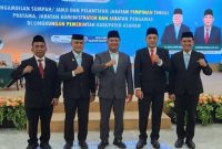 Wakil Bupati Asahan Rianto melantik Musa Al Bakrie sebagai Kadis Pendidikan Asahan, Senin (2/2/2026). (Foto Dok Ho/Dick-RadarBangsa.co.id)