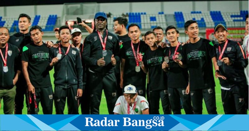 Pasuruan United kalah adu penalti dari Persepam Pamekasan dan finis runner up Liga 4 Kapal Api Jatim, Minggu (15/2/2026). (Foto Dok Ho/RadarBangsa.co.id)