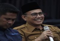 Juru Bicara Pemprov NTB Ahsanul Khalik memberi keterangan soal TPG dan THR Guru 2025 di Mataram, Senin (23/2/2026). (Foto Dok Ho/RadarBangsa.co.id)