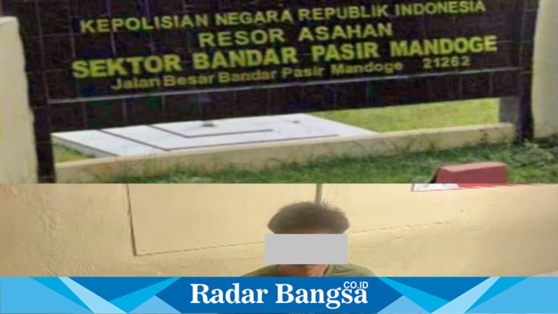 Petugas pengamanan PTPN IV BP Mandoge mengamankan barang bukti dan terduga pelaku pencurian TBS di Afdeling V, Asahan, Sabtu (31/1/2026). (Foto Dok Ho/RadarBangsa.co.id)