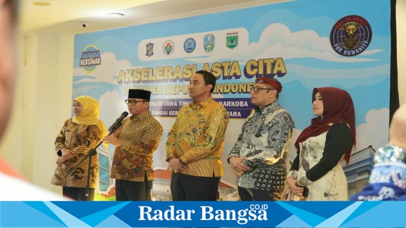 Deklarasi Jawa Timur Bersih Narkoba di Surabaya, Kamis (13/2/2026), dihadiri pejabat pusat dan daerah. (Foto Dok Ho/RadarBangsa.co.id)