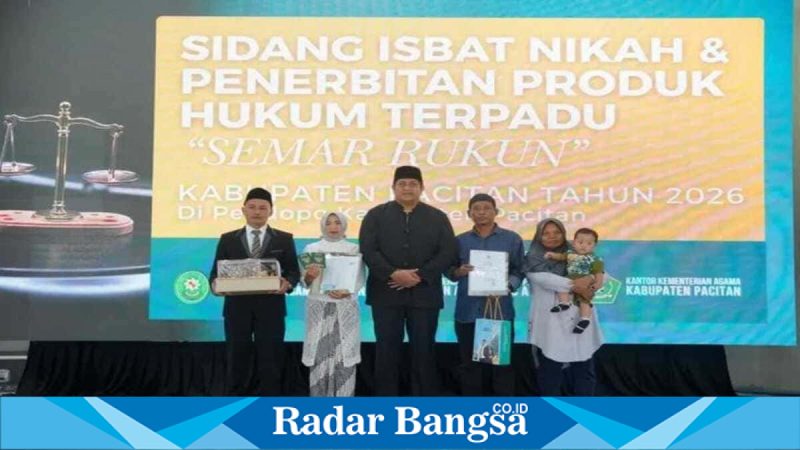 Sidang isbat nikah terpadu di Pendopo Kabupaten Pacitan diikuti 12 pasutri, Rabu (11/2). (Foto Dok Ho/RadarBangsa.co.id)
