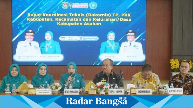 Bupati dan TP PKK Asahan saat Rakornis persiapan 9 lomba di Pendopo Rumah Dinas, Kamis (12/2/2026). (Foto Dok Ho/RadarBangsa.co.id)