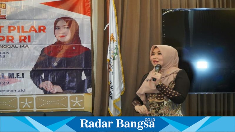 Anggota DPD RI Lia Istifhama menyampaikan apresiasi terhadap program revitalisasi sekolah dan sanitasi pendidikan, Senin (16/3/2026). (Foto Dok Ho/RadarBangsa.co.id)