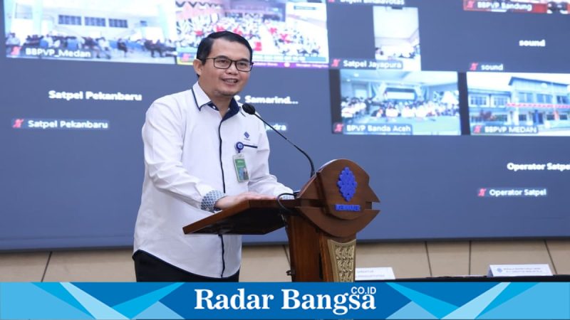 Peserta mengikuti pelatihan vokasi di balai pelatihan kerja Kemnaker sebagai bagian dari Program Pelatihan Vokasi Nasional 2026. Sabtu (7/3/2026). (Foto Dok Ho/RadarBangsa.co.id)