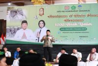 Bupati Sidoarjo Subandi menghadiri santunan 1.000 anak yatim bersama REI Sidoarjo di Pendopo Delta Wibawa, Kamis (5/3/2026). (Foto Dok Ho/RadarBangsa.co.id)