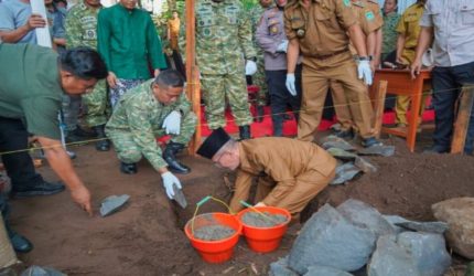 Groundbreaking Jembatan Garuda di Lumbang Pasuruan oleh Danrem dan Wabup