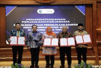 Penandatanganan PKS PSEL Malang Raya di Gedung Negara Grahadi, Sabtu (28/3) (Foto Dok Ho/RadarBangsa.co.id)