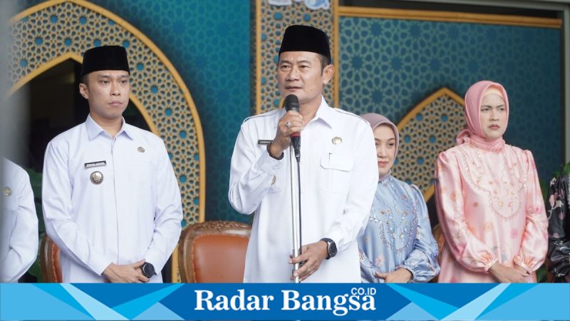 Bupati Lamongan Yuhronur Efendi saat Halal Bihalal bersama ASN. Rabu, 25 Maret 2026 (Foto Dok Ho/RadarBangsa.co.id)