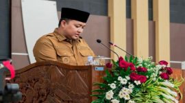 Bupati Pasuruan Rusdi Sutejo menyampaikan LKPJ Tahun Anggaran 2025 di DPRD Kabupaten Pasuruan, Senin 30 Maret 2026. (Foto Dok Ho/RadarBangsa.co.id)