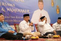 Menaker Yassierli saat Halal Bihalal Kemnaker 2026 di Jakarta, Senin (30/3/2026). (Foto Dok Ho/RadarBangsa.co.id)