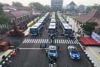 Bupati Sidoarjo melepas peserta mudik gratis di Pendopo Delta Wibawa, Rabu (18/3/2026). (Foto Dok Ho/RadarBangsa.co.id)