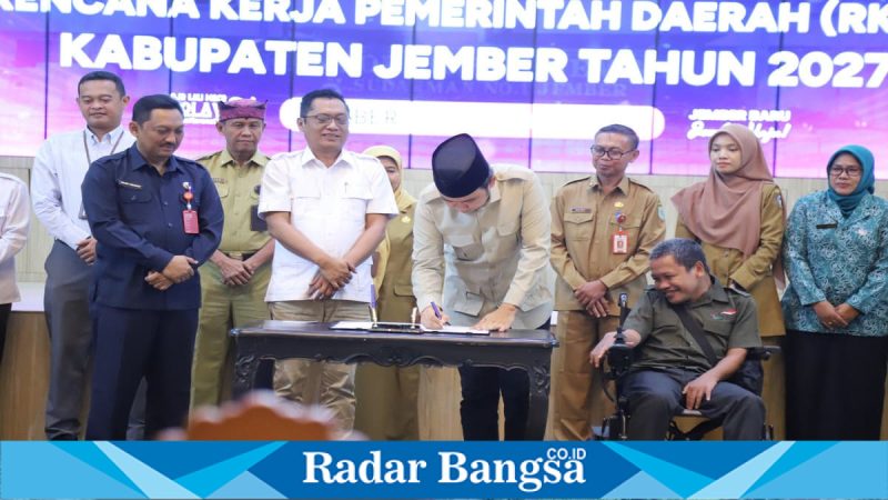 Suasana Musrenbang RKPD 2027 Kabupaten Jember di Pendopo Wahyawibawagraha, Senin (9/3/2026). (Foto Dok Ho/RadarBangsa.co.id)
