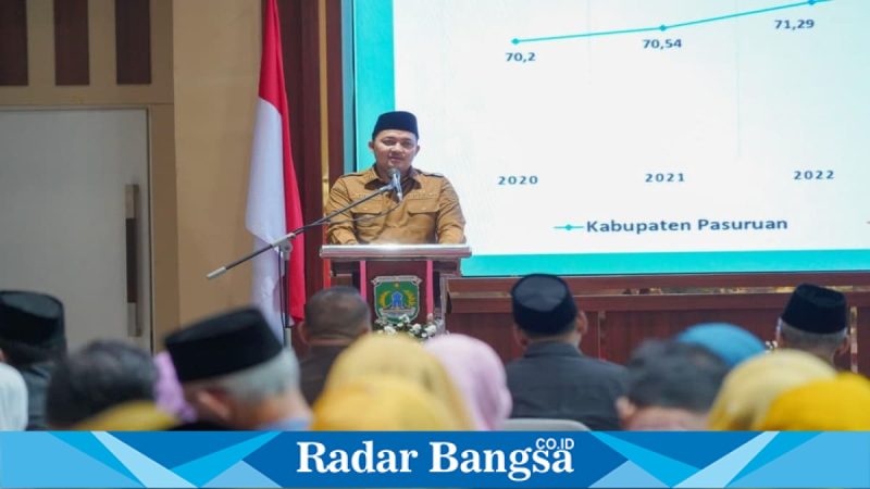 Bupati Pasuruan Rusdi Sutejo membuka Musrenbang RKPD 2027 di Auditorium Mpu Sindok, Senin (16/3/2026). (Foto Dok Ho/RadarBangsa.co.id)