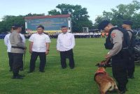 Apel Gelar Pasukan Operasi Ketupat Rinjani 2026 di Lapangan Tribun Bhara Daksa, Mataram, Kamis (12/3/2026). (Foto Dok Ho/RadarBangsa.co.id)