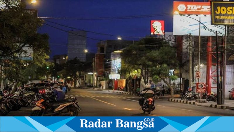 Suasana Jalan Gajah Mada di pusat Kota Sidoarjo, Selasa (10/3/2026). (Foto Dok Ho/RadarBangsa.co.id)