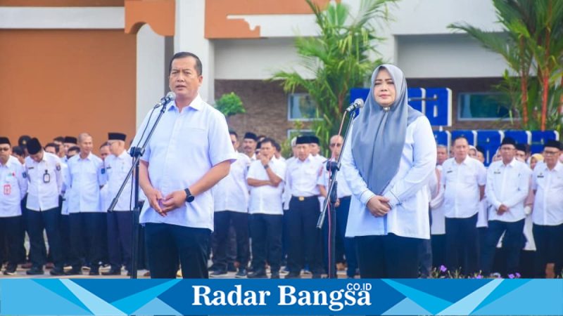 Gubernur NTB Lalu Muhamad Iqbal saat menyampaikan sambutan halal bihalal, Rabu (25/03/2026). (Foto Dok Ho/RadarBangsa.co.id)