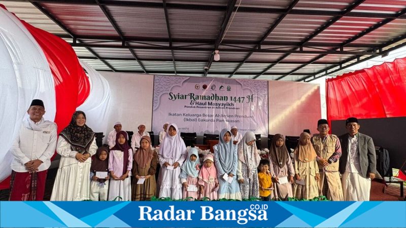 Syiar Ramadhan dan Haul Masyayikh Pondok Pesantren Al-Amien Prenduan yang digelar IKBAL Bakorda Pamekasan di kediaman Hj Ansari, Sabtu (7/3/2026). (Foto Dok Ho/RadarBangsa.co.id)