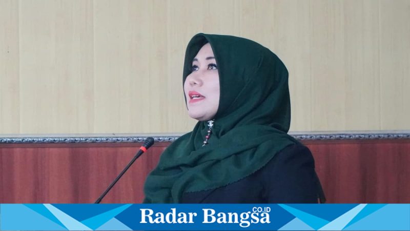 Senator Lia Istifhama menyampaikan pentingnya penguatan koperasi desa dan UMKM untuk ketahanan nasional, Senin (2/3/2026). (Foto Dok Ho/RadarBangsa.co.id)