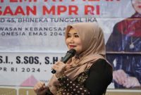 Senator DPD RI Lia Istifhama saat sosialisasi Empat Pilar MPR RI di Surabaya, Minggu (15/3/2026). (Foto Dok Ho/RadarBangsa.co.id)