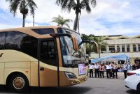 Pemkab Jember memberangkatkan pemudik gratis di Jalan Sudarman, Kamis (19/3/2026). (Foto Dok Ho/RadarBangsa.co.id)